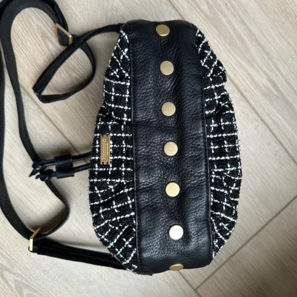 HAMMITT Cooper Small Midnight Trellis/Brushed Gold Crossbody Shoulder Bag - Picture 10 of 11